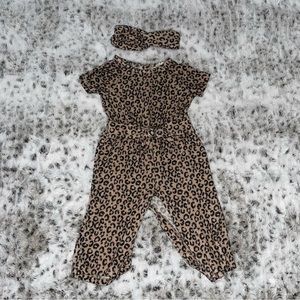Jessica Simpson Cheetah Print Romper (12M)
